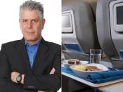 Okay, so it's no surprise that someone with Bourdain's palate didn't totally embrace airplane food. "No one has ever felt better after eating plane food," he <a rel="nofollow noopener" href="http://people.com/food/anthony-bourdain-reveals-why-he-never-eats-airplane-food-or-orders-room-service/" target="_blank" data-ylk="slk:told Bon Appétit;elm:context_link;itc:0;sec:content-canvas" class="link ">told <em>Bon Appétit</em></a>. "I think people only eat it because they’re bored. I don’t eat on planes. I like to arrive hungry."
