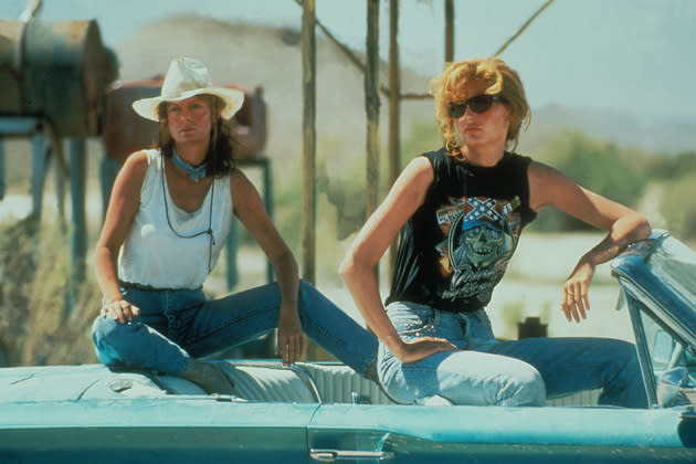 Susan Sarandon und Geena Davis 1991 in „Thelma & Louise“ (Bild: Rex Features)