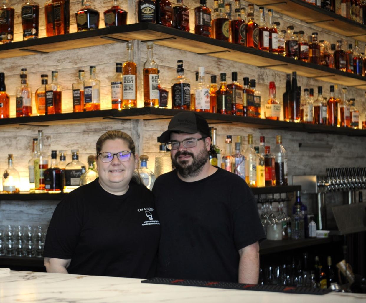 Danielle and Michael Ervin are two of six co-owners of Cap & Cork. Danielle does the marketing and handles front of house operations while Michael is the executive chef.
