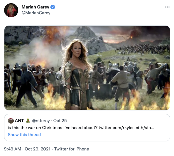 Mariah Carey responds on Twitter