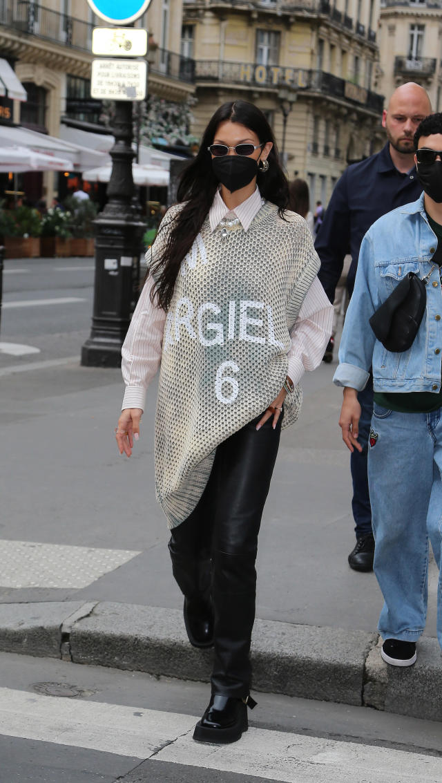 June 26, 2021 - Bella Hadid Spotted Wearing MM6 Maison Margiela Ensemble In  Paris - HADIDSCLOSET