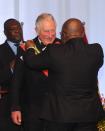 <p>On their last night in Ghana, Charles and Camilla attend a State Dinner at Jubilee House where the Prince of Wales was made a Companion of the Order of the Star by President Nana Akufo-Addo. </p>