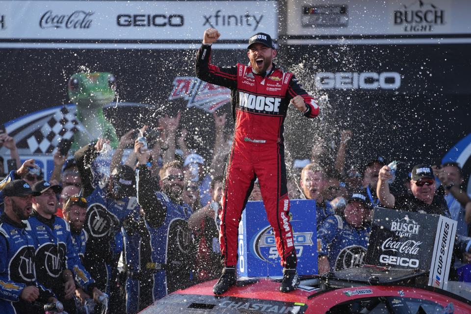 Ross Chastain is the most recent winner at Talladega.