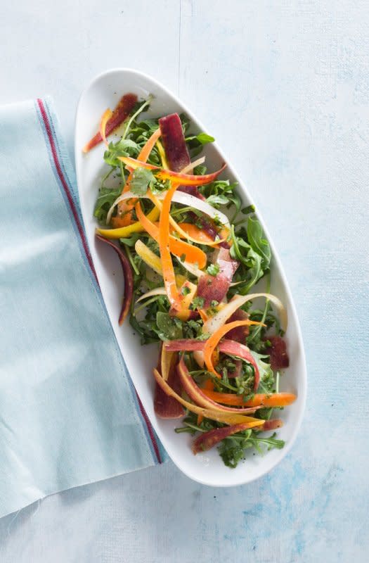 <p>Give the brunch salad a modern twist by shaving carrost into thin ribbons. Use rainbow carrots for an extra splash of color.</p><p><strong>Get the recipe: <a href="https://parade.com/842597/rosemaryblack/shaved-rainbow-carrot-salad/" rel="nofollow noopener" target="_blank" data-ylk="slk:Shaved Rainbow Carrot Salad;elm:context_link;itc:0;sec:content-canvas" class="link ">Shaved Rainbow Carrot Salad</a></strong></p>