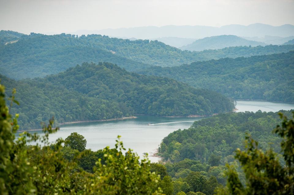 A view of Norris Lake from the Lone Mountain Shores community in New Tazewell on Wednesday, July 26, 2023.