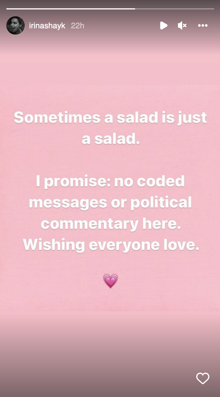 "a salad is just a salad"