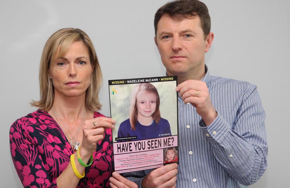 Kate and Gerry McCann. Madeleine diisappeared on 3 May, 2007