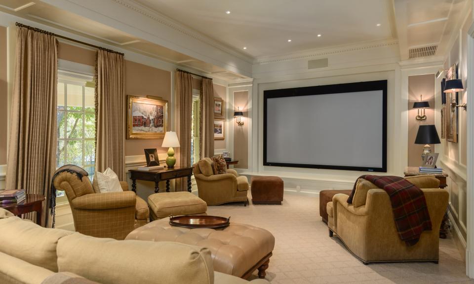 <p>There’s also a private home theatre. (Allie Beth Allman & Associates) </p>