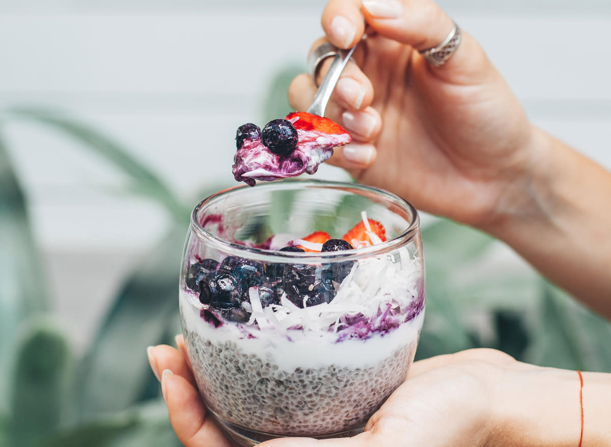 chia blueberry pudding