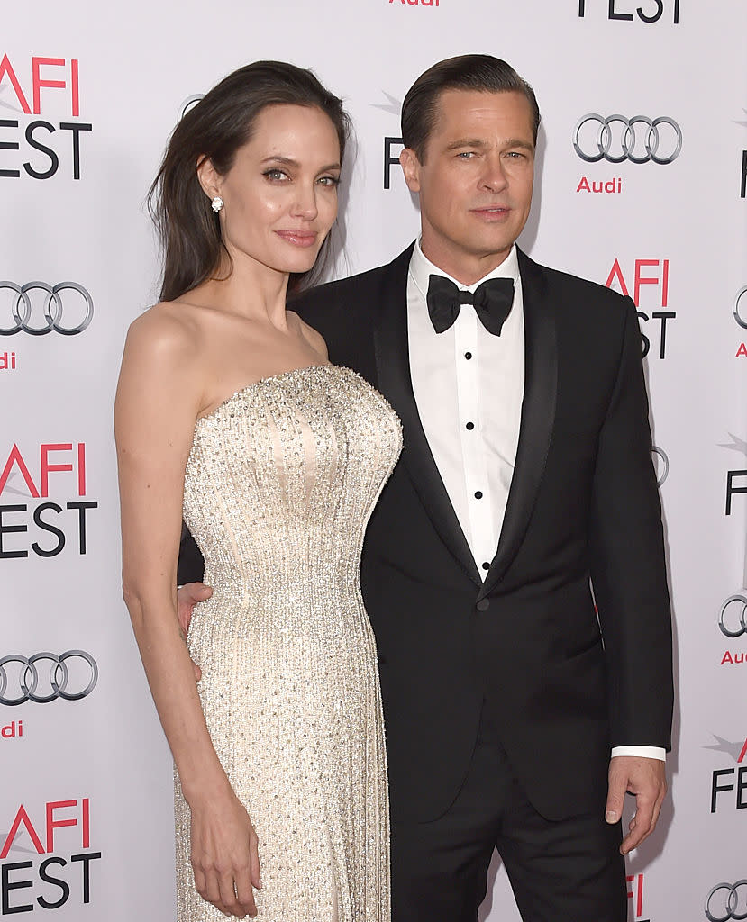 Angelina Jolie and Brad Pitt photographed at the 