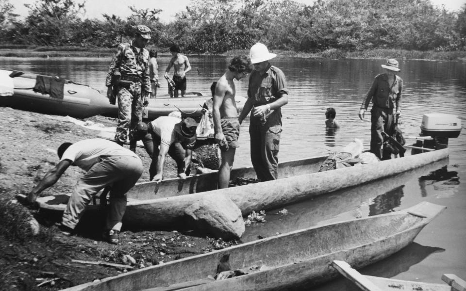 The Darien Gap expedition of 1972 in Panama. Col Blashford-Snell is pictured in the white pith helmet - JAY WILLIAMS