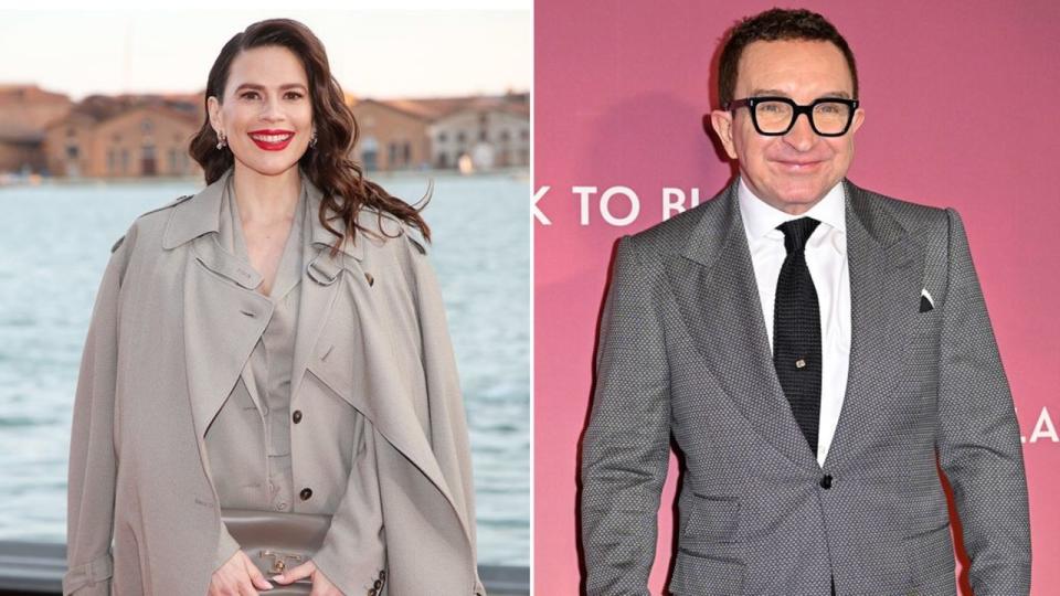 Split image of Hayley Atwell and Eddie Marsan 