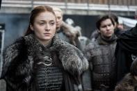 In contrast, the Sansa of Season 8 is all structure and angles, with dark, restrictive, heavy clothing that seems to echo the trauma of her experiences. Her hair is pulled back more severely with none of the brightness or curl of her first appearance, and even the <a href="https://www.allure.com/story/sophie-turner-glitter-hair-met-gala-2019?mbid=synd_yahoo_rss" rel="nofollow noopener" target="_blank" data-ylk="slk:color is more subdued;elm:context_link;itc:0;sec:content-canvas" class="link ">color is more subdued</a>, as if to reflect her new positioning as the moral center of the series.