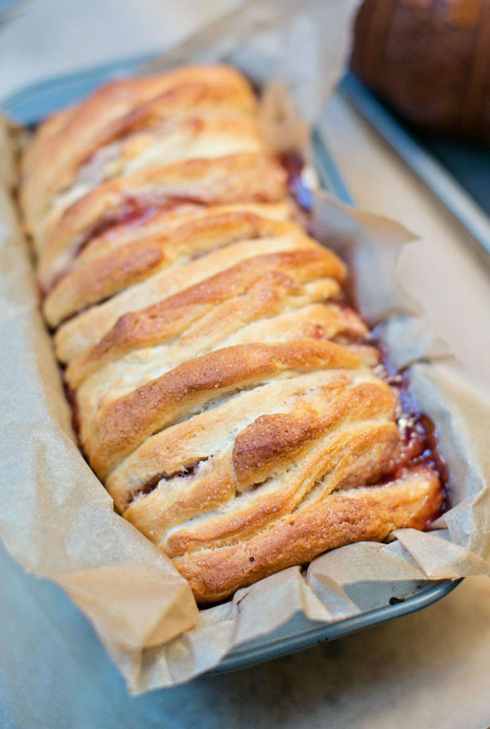 Peanut Butter and Jelly Pull-Apart Bread