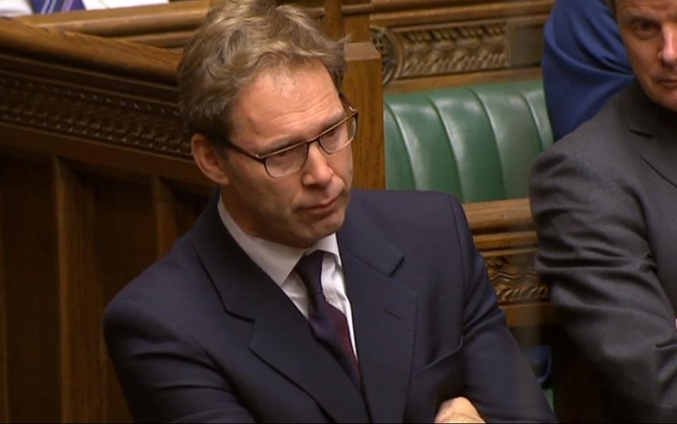 Conservative MP Tobias Ellwood looks on as Theresa May speaks to MPs in the aftermath of the terror attack - Credit: PA