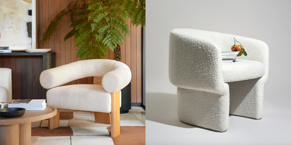 These Super-Soft Bouclé Accent Chairs Feel as Dreamy as They Look, Promise