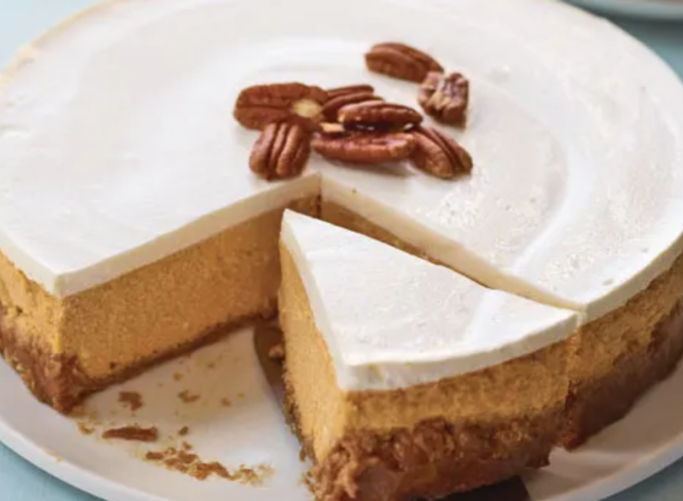 <p>Gourmet</p><p>With this dreamy pumpkin cheesecake, a classic graham cracker crust adds an element of crunch to the bottom of the cheesecake, while the bourbon sour cream topping is the gift that keeps on giving...until the very last slice. </p><p><strong>Get the recipe: <em><a href="https://parade.com/28170/gourmet/bourbon-pumpkin-cheesecake/" rel="nofollow noopener" target="_blank" data-ylk="slk:Bourbon Pumpkin Cheesecake;elm:context_link;itc:0;sec:content-canvas" class="link ">Bourbon Pumpkin Cheesecake</a></em></strong></p><p><strong>Related: <a href="https://parade.com/1262847/marynliles/pepitas-pumpkin-seeds/" rel="nofollow noopener" target="_blank" data-ylk="slk:What's the Difference Between Pepitas & Pumpkin Seeds?;elm:context_link;itc:0;sec:content-canvas" class="link ">What's the Difference Between Pepitas & Pumpkin Seeds?</a></strong></p>