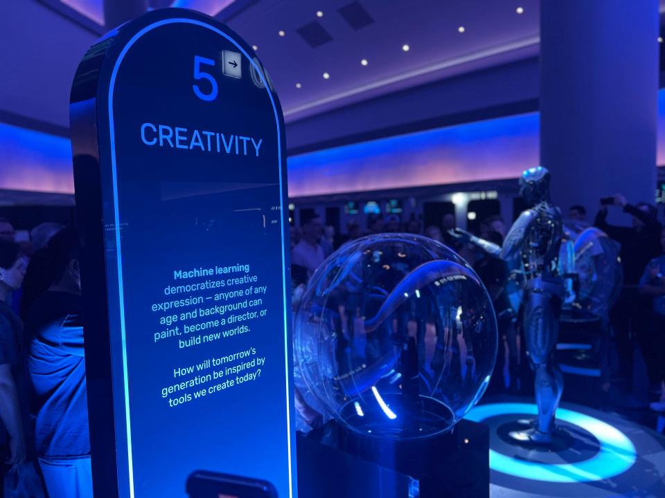 The "creativity" area with Aura in the background.