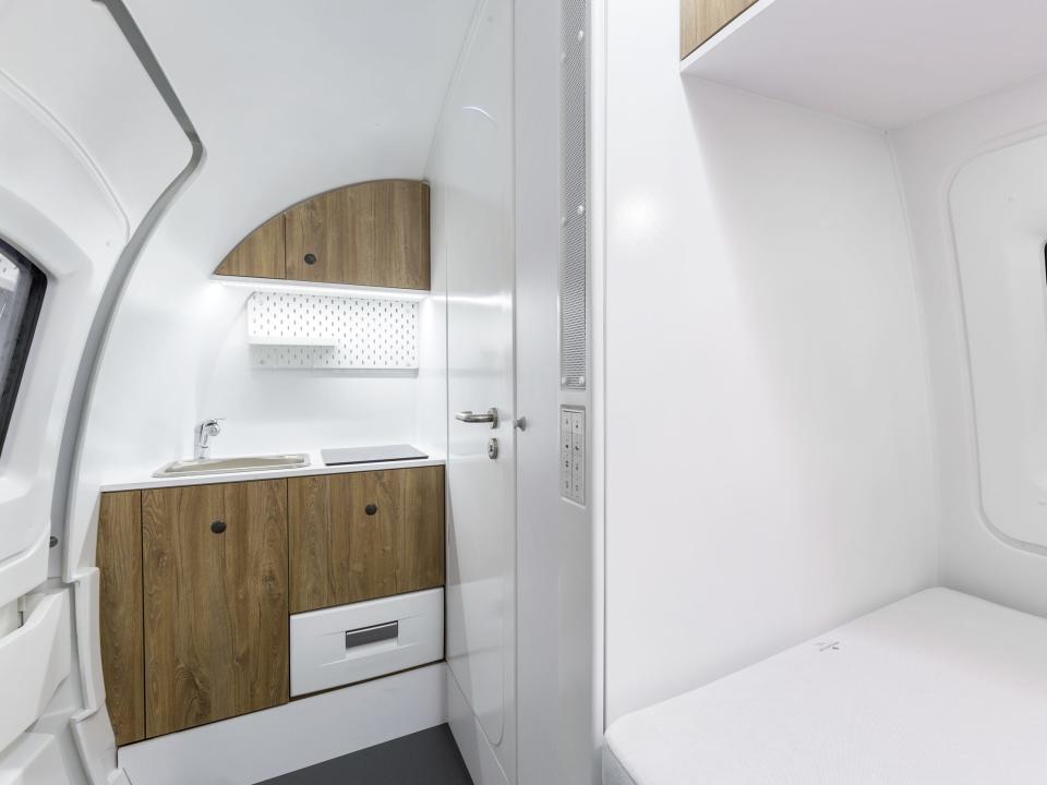 the kitchen inside the Ecocapsule