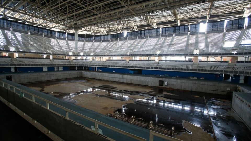 Rio de Janeiro's mostly abandoned Olympic aquatics stadium, pictured in the year following the 2016 games in Brazil. - Buda Mendes/Getty Images