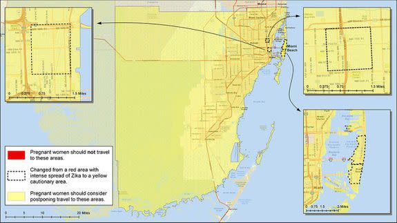 A Dec. 2, 2016, map of South Florida.