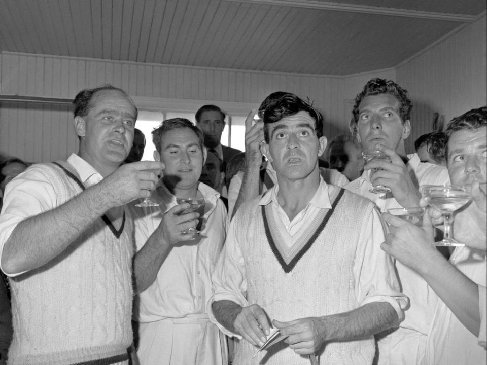 Yorkshire captain Brian Close (left) with Ray Illingworth, Fred Trueman, Don Wilson, and Phil Sharpe in 1966 (PA)