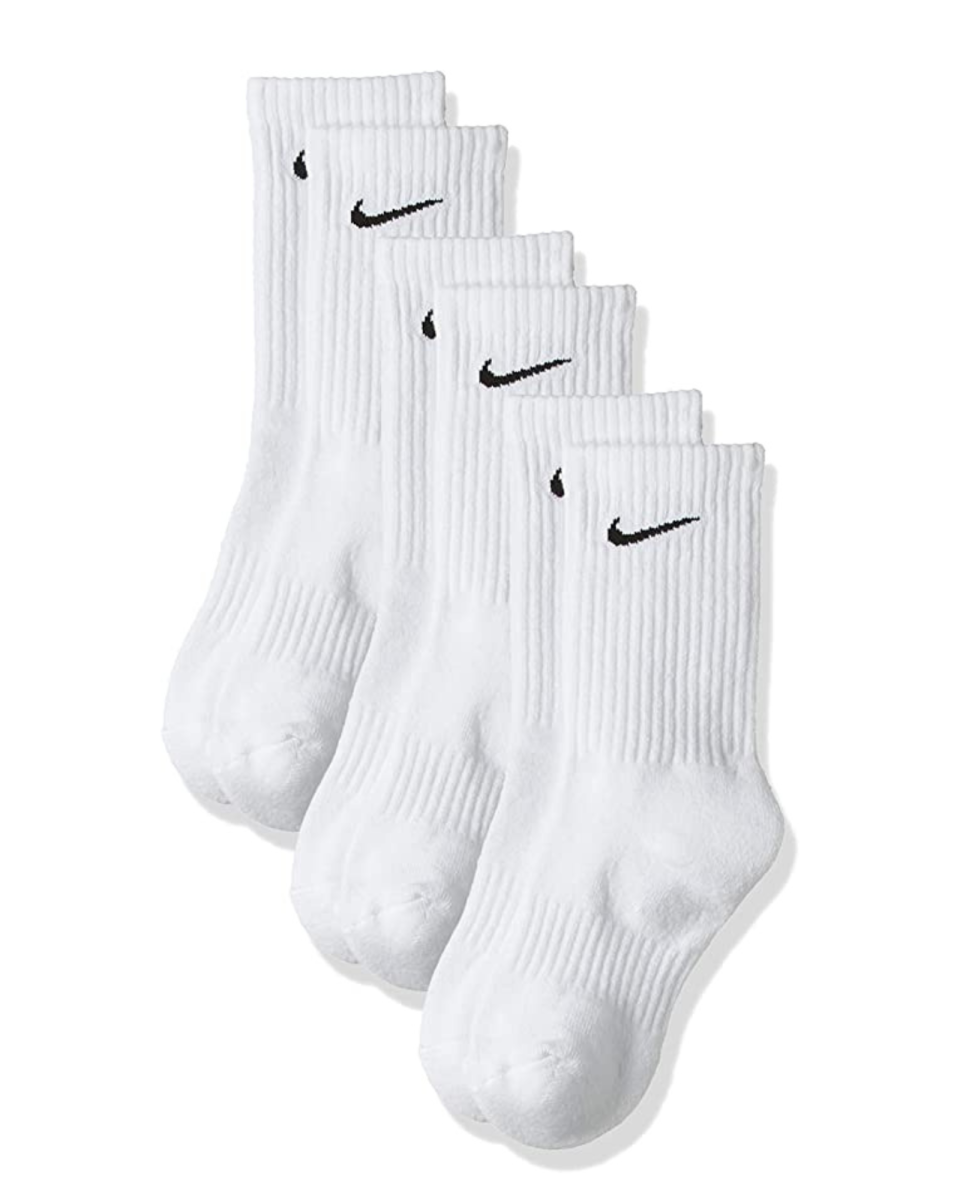 5) Unisex Performance Cushion Crew Training Socks (3 Pairs)