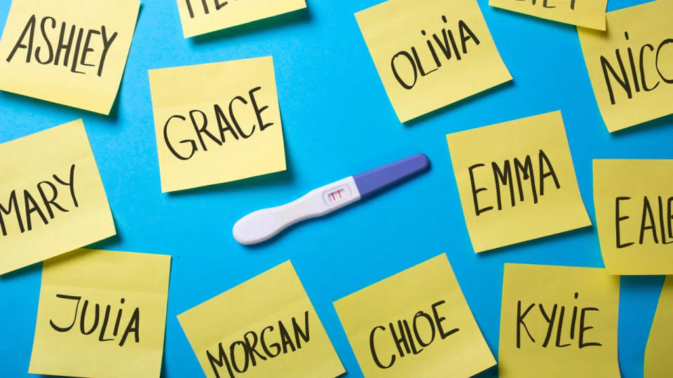 Names and positive pregnancy test