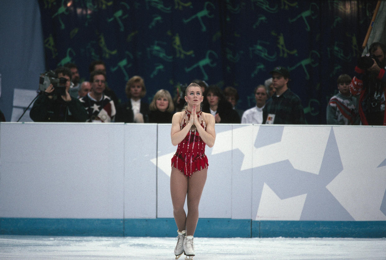 Tonya Harding from USA during the 1994 Winter Olympics.   (Photo by Dimitri Iundt/Corbis/VCG via Getty Images)