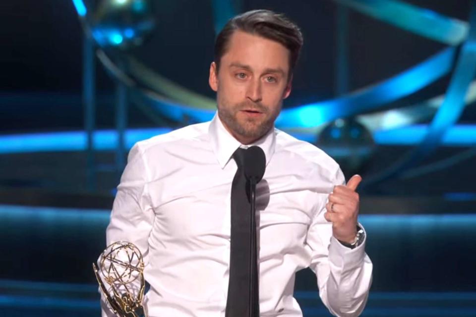 <p>FOX</p> Kieran Culkin at the Emmys in Los Angeles on Jan. 15, 2024