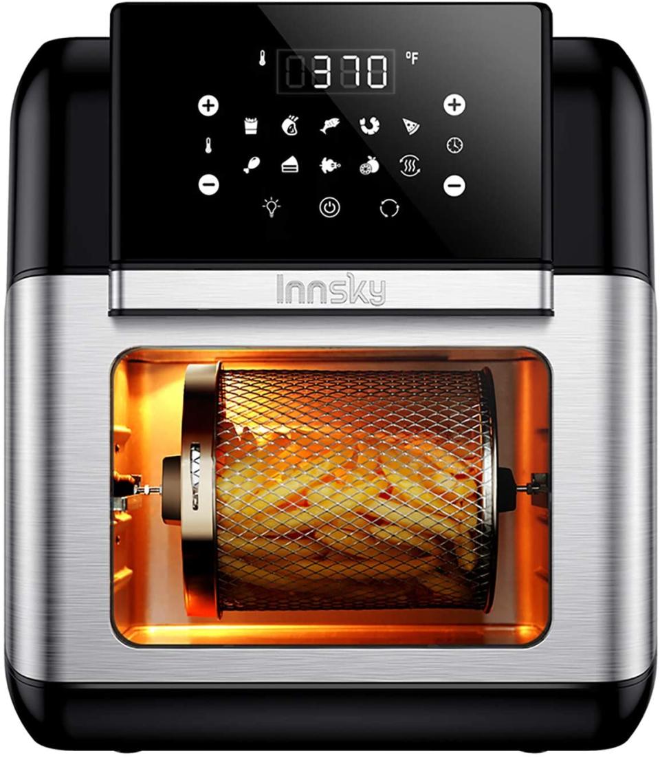 Innsky 10.6 Quart Air Fryer Oven with Rotisserie & Dehydrator. Image via Amazon.