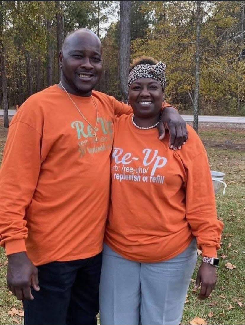 Helen Munford (right) was a school teacher and bus driver in Carrollton, while her husband Danny (left) worked in construction. Both died, along with Helen's 14-year-old son JaDarrion Murphy in a severe-weather event that produced a tornado that tore through the state in the late evening hours Friday.