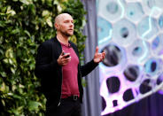 Microsoft Chief Environmental Officer Joppa speaks as the company announces plans to be carbon negative by 2030 and to negate all the direct carbon emissions ever made by the company by 2050 at their campus in Redmond