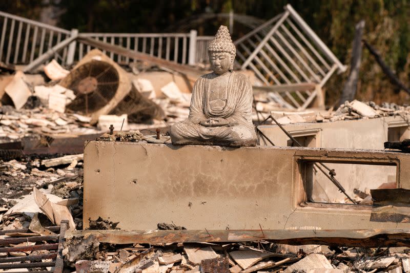 Destruction after wildfires in Oregon