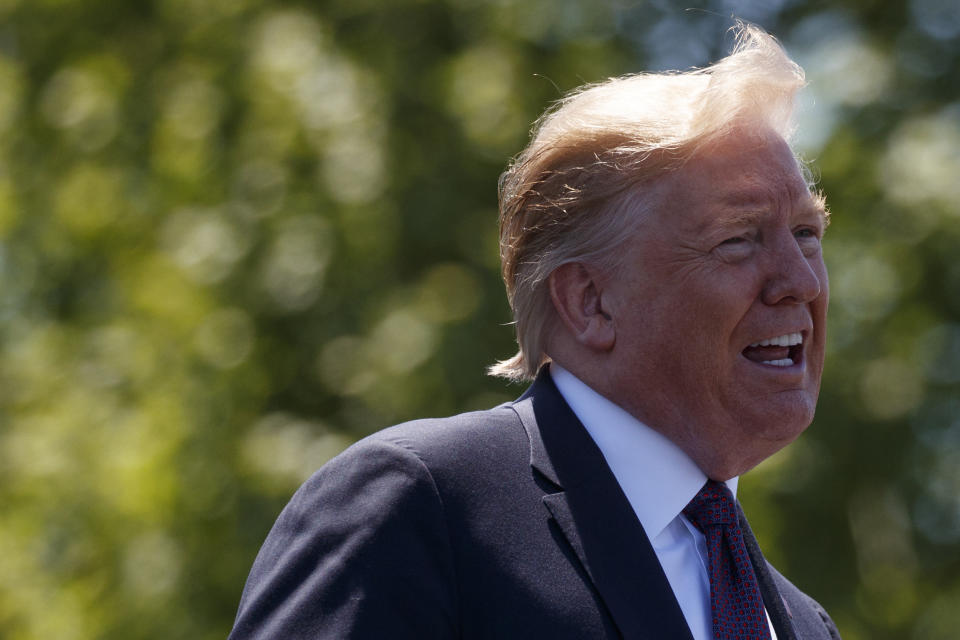 President Donald Trump speaks at the 38th Annual National Peace Officers' Memorial Service at the U.S. Capitol, Wednesday, May 15, 2019, in Washington. (AP Photo/Evan Vucci)