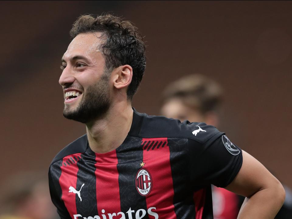 Hakan Calhanoglu is a reported transfer target for Manchester United (Getty)