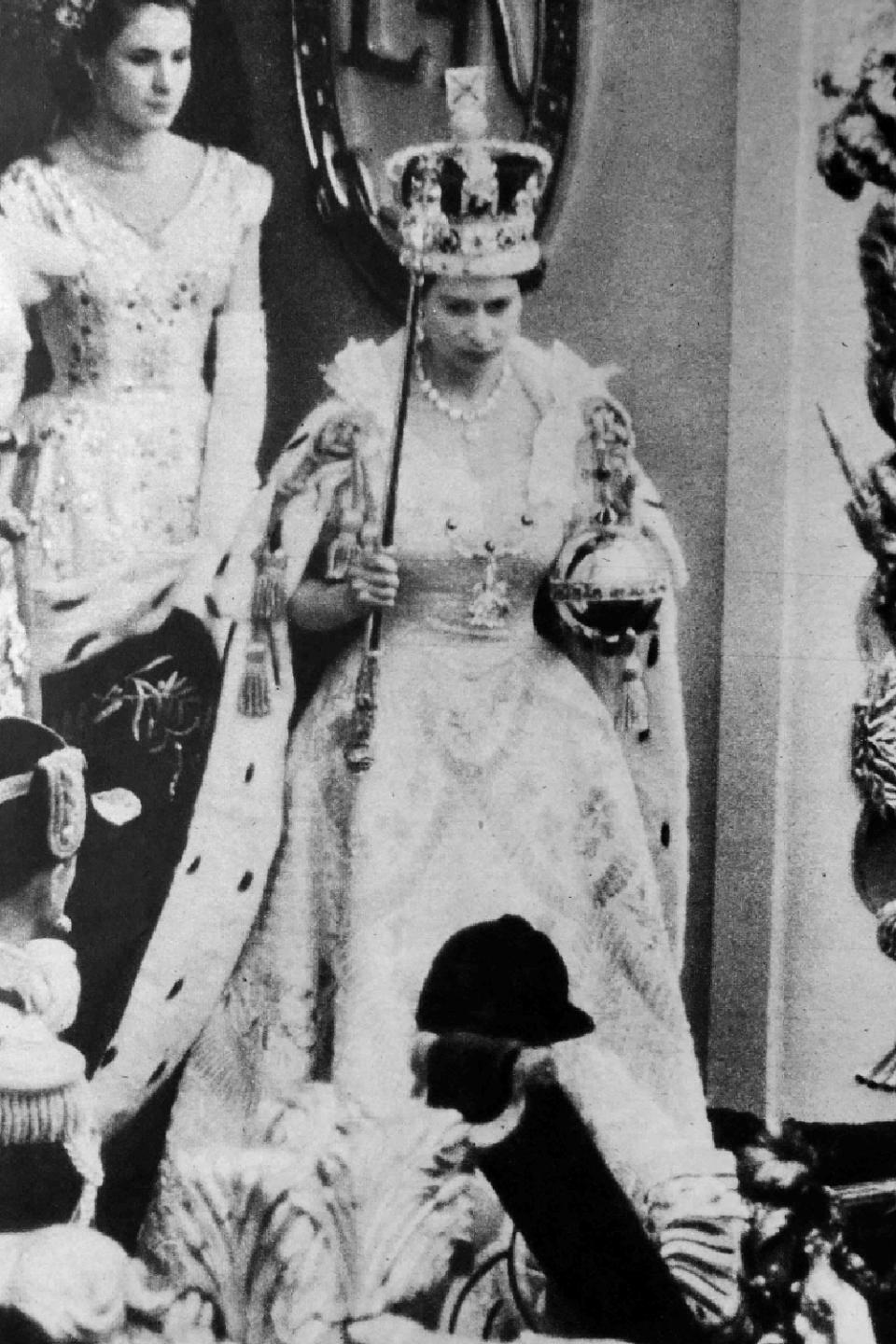 Queen Elizabeth on her Coronation Day in 1953