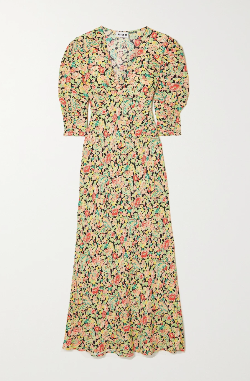 Zadie Floral-Print Crepe Midi Dress