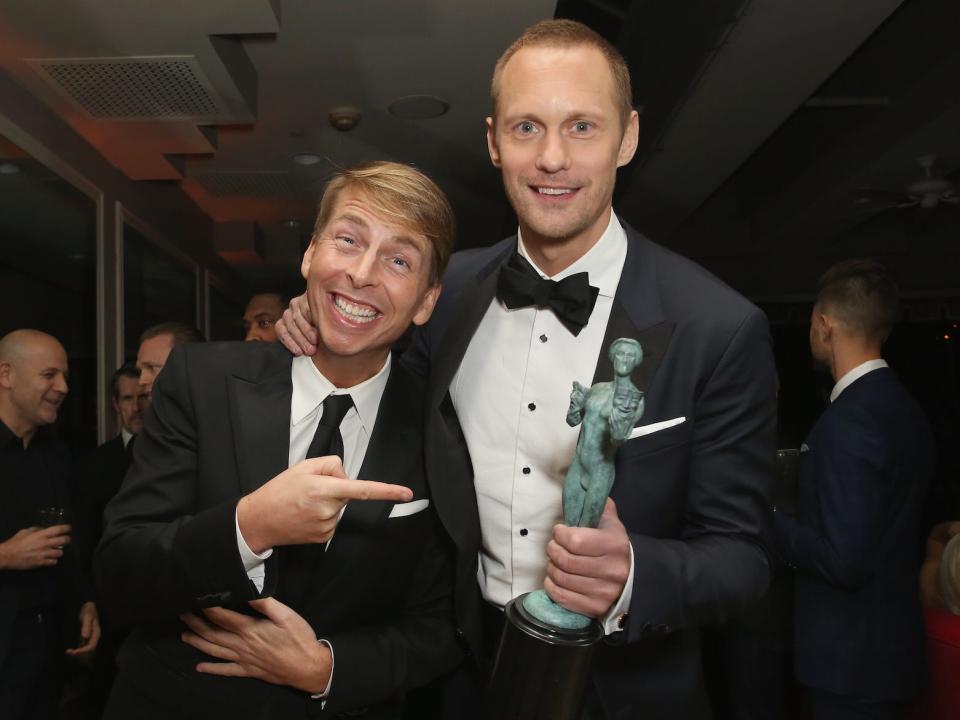 Actors Jack McBrayer and Alexander Skarsgard SAG Awards 2018