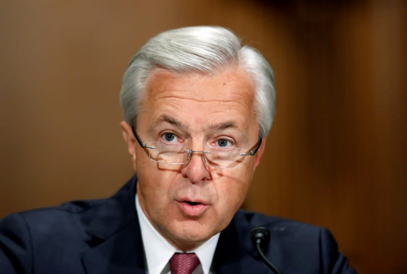 FILE PHOTO: Wells Fargo CEO Stumpf testifies before Senate Banking Committee hearing on firm's sales practices on Capitol Hill in Washington