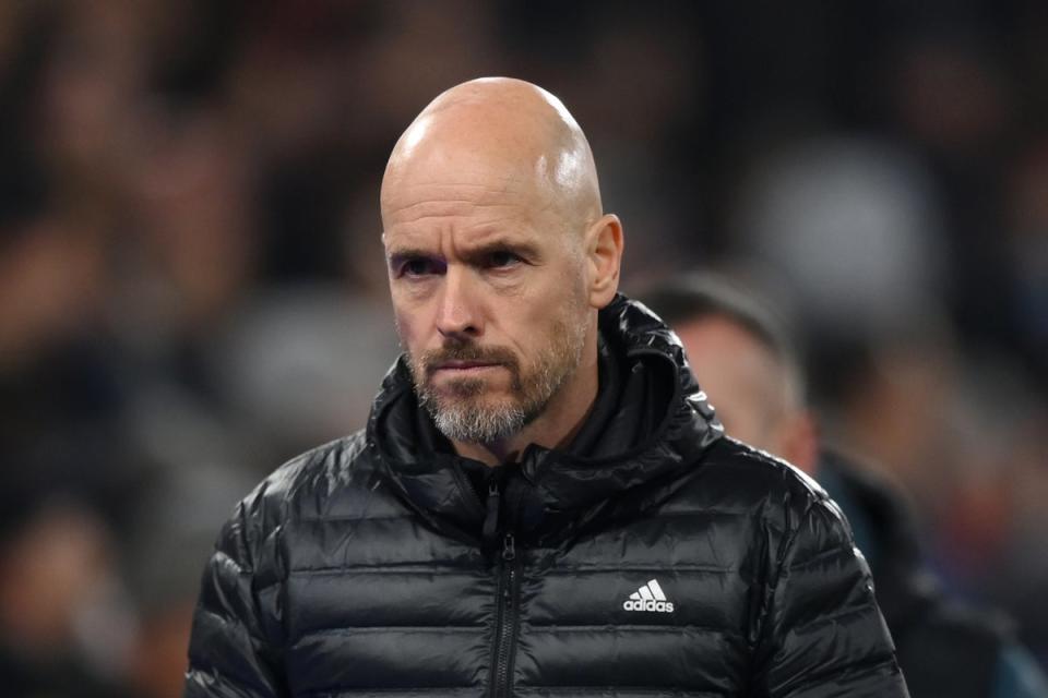 Ten Hag’s side suffered their heaviest defeat of the season at Selhurst Park, adding to a long list of embarrassments (Getty Images)