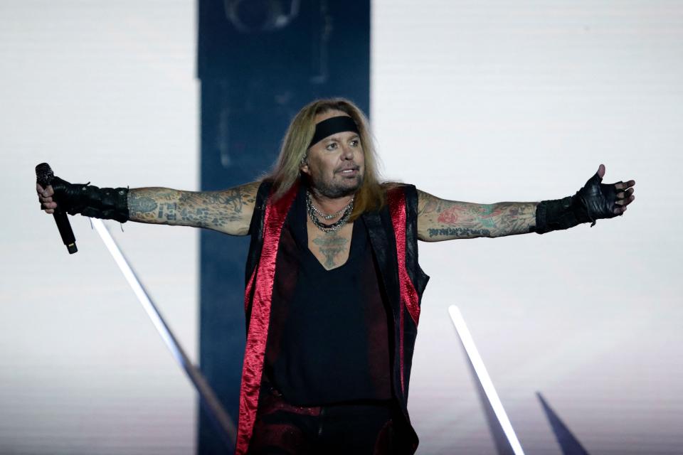 Motley Crue frontman Vince Neil will be joined by bandmates Tommy Lee, Nikki Sixx and Mick Mars, along with Def Leppard, for a double-header at Ohio Stadium on Tuesday.