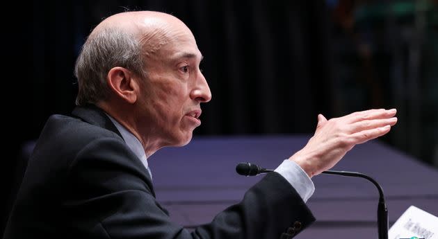 Gary Gensler, Chair of the U.S. Securities and Exchange Commission, testifies before a Senate Banking, Housing, and Urban Affairs Committee oversight hearing on the SEC on Sept. 14, 2021 in Washington, D.C. (Photo: Pool via Getty Images)