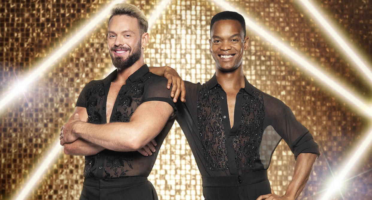 Johannes Radebe says dancing with John Whaite has changed his life. (BBC)