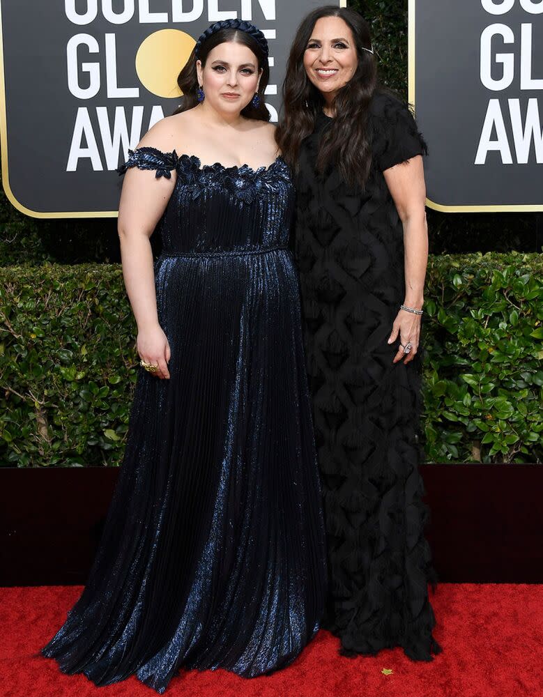 Beanie Feldstein and mom Sharon Lyn Chalkin at the Golden Globes | Kevork Djansezian/NBC/NBCU Photo Bank via Getty