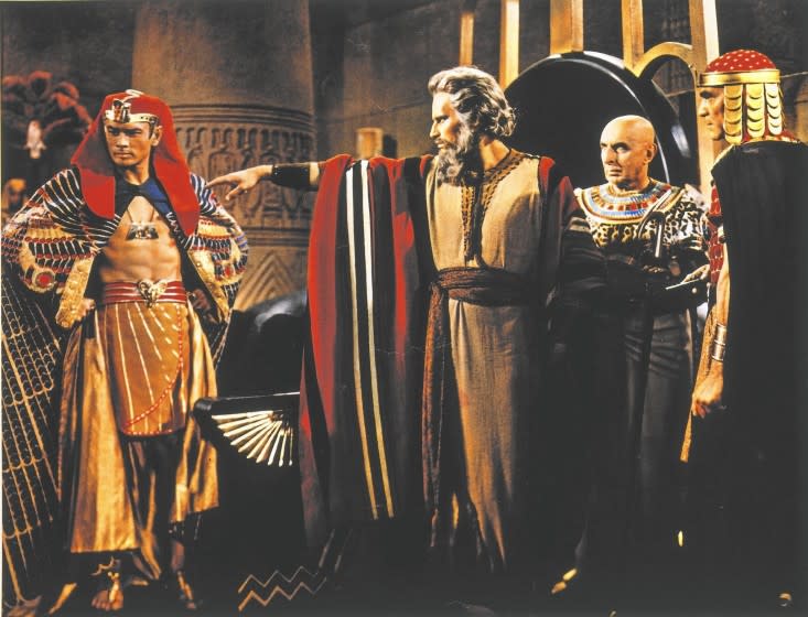 Cecil B. DeMille's 1956 "The Ten Commandments" with Charlton Heston and Yul Brenner is showing in Los Angeles area theaters