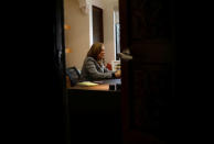 Independent pre-candidate for the presidential election 2018, Margarita Zavala, listens to questions during an interview with Reuters in Mexico City, Mexico January 16, 2018. REUTERS/Carlos Jasso