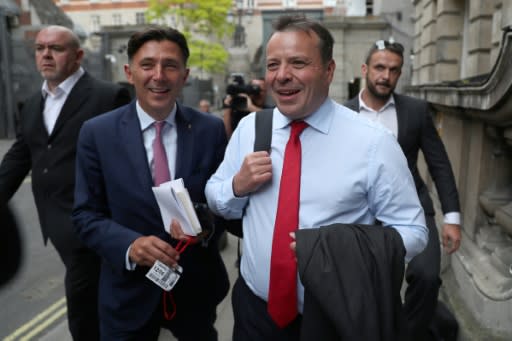 Tory worries stem from businessman and top Brexit campaign donor Arron Banks (seen right) calling on members of his Leave.EU group and its social media followers to join the Conservatives and vote for a future hardline leader