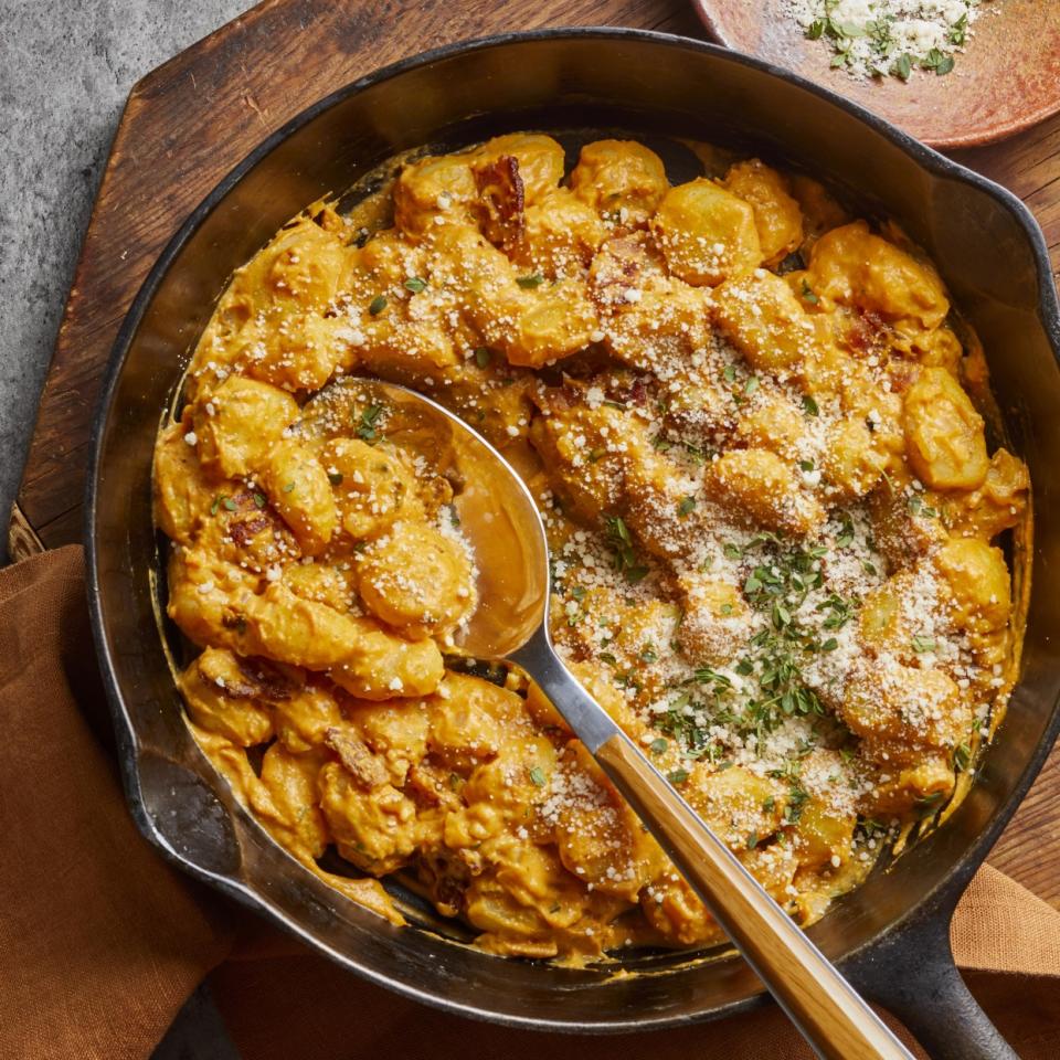 Gnocchi with Bacon & Creamy Pumpkin Sauce