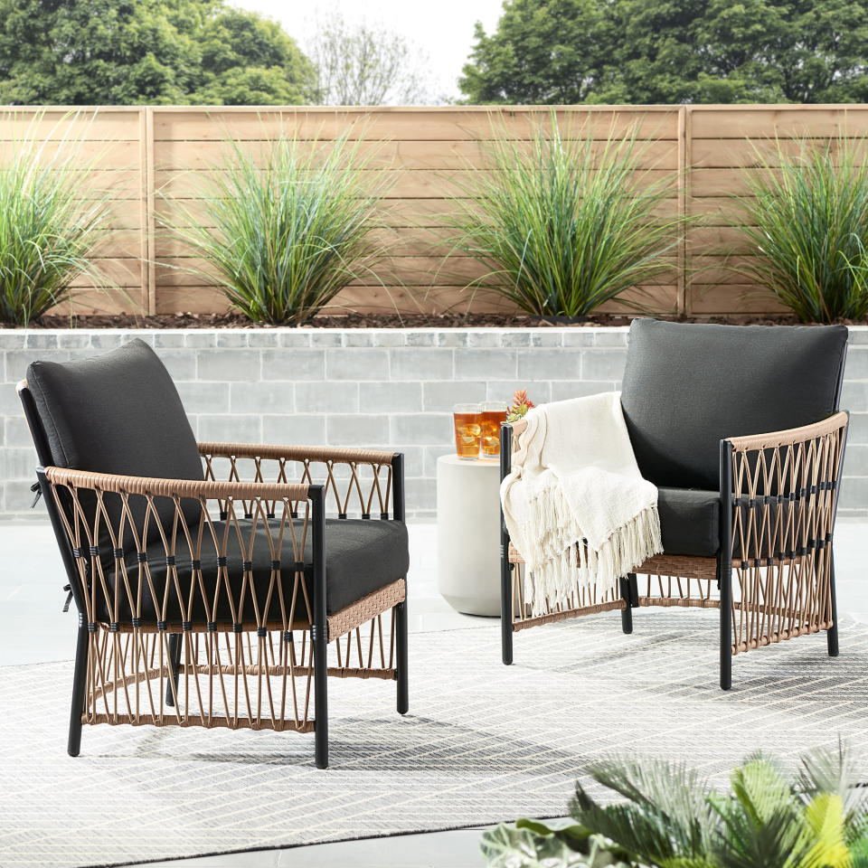 <p><a href="https://go.redirectingat.com?id=74968X1596630&url=https%3A%2F%2Fwww.walmart.com%2Fip%2FBetter-Homes-Gardens-Lilah-2-Pack-Outdoor-Wicker-Lounge-Chairs-Black%2F1391951026&sref=https%3A%2F%2Fwww.bestproducts.com%2Fhome%2Fg43806197%2Fbest-walmart-deals-sales-may-2023%2F" rel="nofollow noopener" target="_blank" data-ylk="slk:Shop Now;elm:context_link;itc:0;sec:content-canvas" class="link ">Shop Now</a></p><p>Lilah Outdoor Wicker Lounge Chairs</p><p>$297.00</p><p>walmart.com</p>